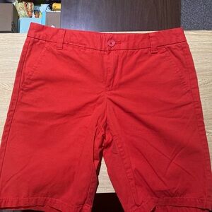 Bright Red-Orange Khaki by Gap Boyfriend Roll-Up Style Women’s Shorts Size 0